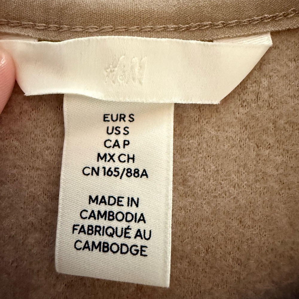 H&M Teddy Fleece Cardigan Jacket Small - Picture 4 of 7